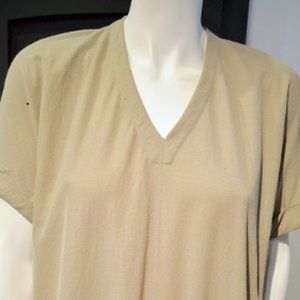 Khaki Twill Maxi Sacque Dress